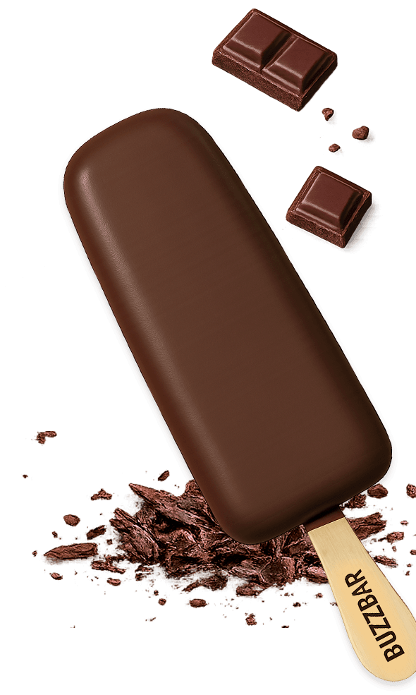 BuzzBar bourbon chocolate bar with chocolate shavings